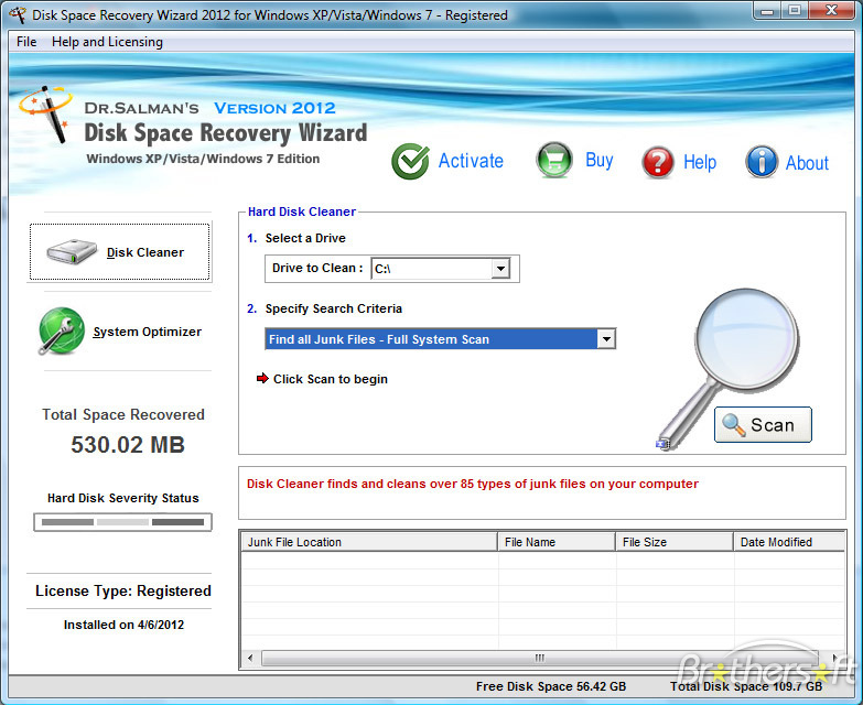 Disk Space Recovery Wizard