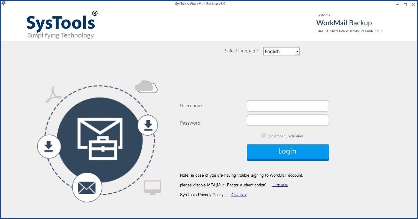 SysTools WorkMail Backup