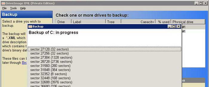 Portable DriveImage XML