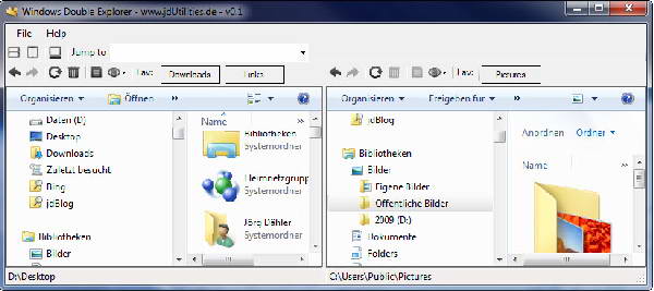 Portable Windows Double Explorer