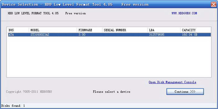 HDD Low Level Format Tool