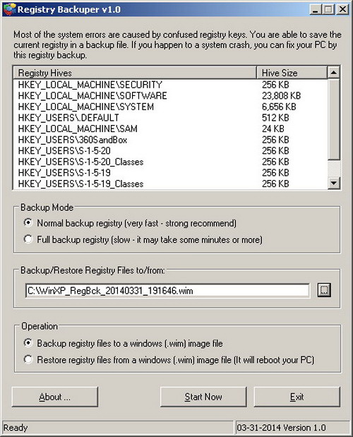 Registry Backuper(32bit)