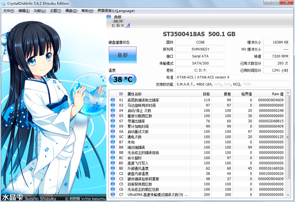 CrystalDiskInfo Shizuku Edition [x64 Beta]