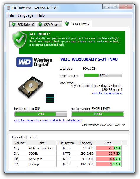 HDDlife for Notebooks