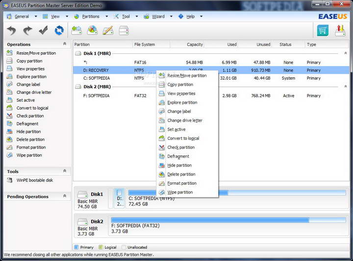 Easeus Partition Master Server Edition