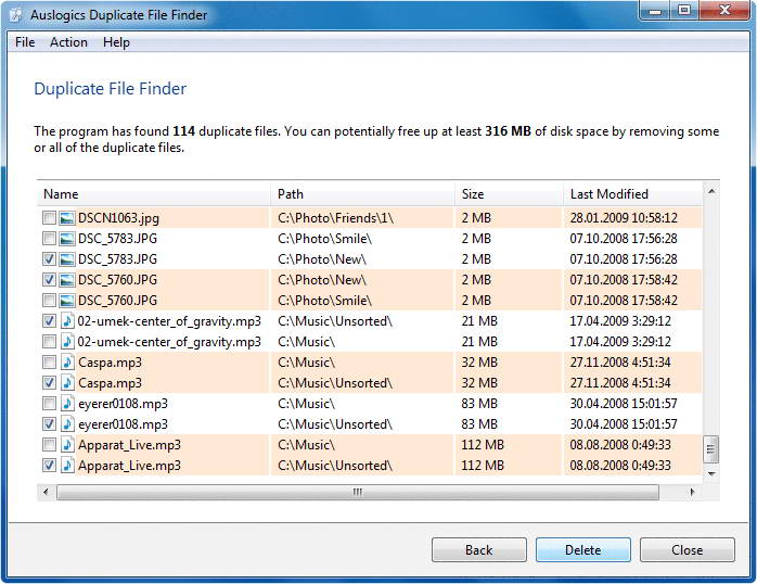 Auslogics Duplicate File Finder