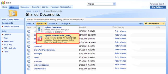 Virto Multiple Files Uploader for SharePoint
