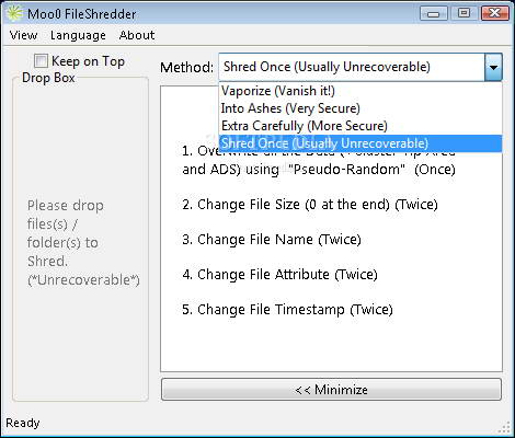 Moo0 FileShredder