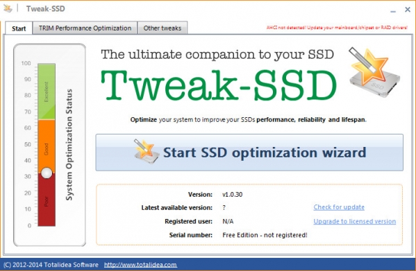 SSD固态硬盘优化软件(Tweak-SSD)