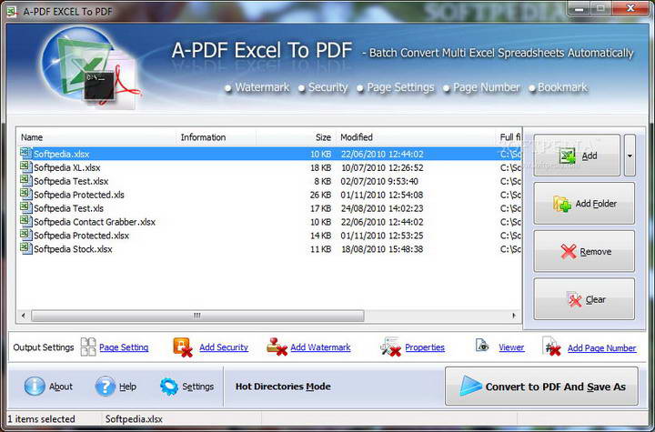 A-PDF Excel to PDF