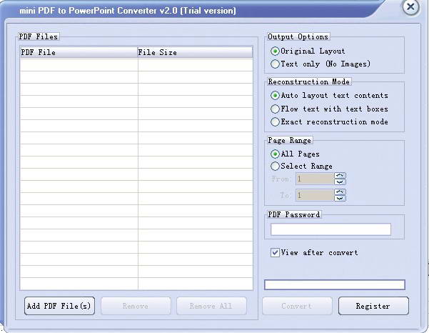 mini PDF to PowerPoint Converter