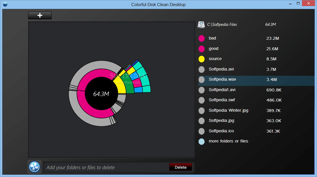 Colorful Disk Clean Desktop