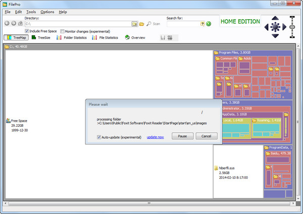 硬盘空间占用分析软件(FilePro)