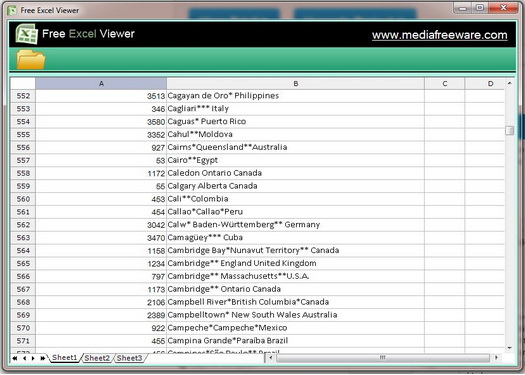 Free EXCEL Viewer