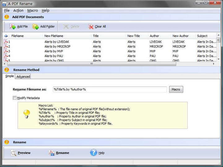 A-PDF Rename