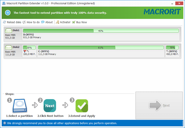 Macrorit Partition Extender