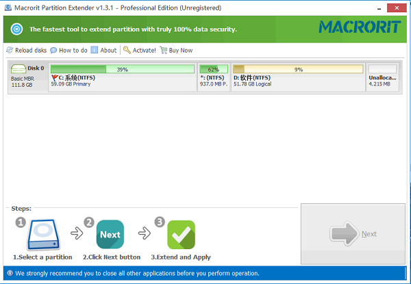 Macrorit Partition Extender