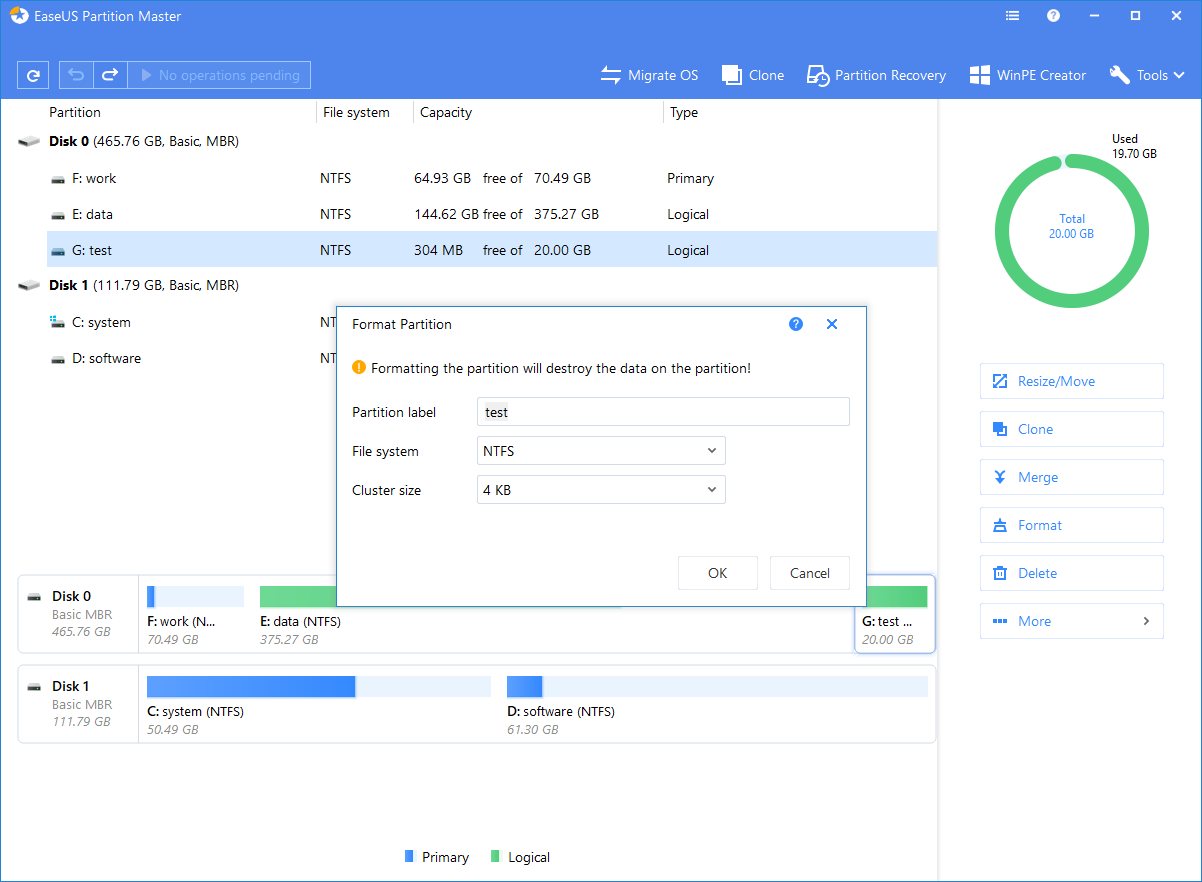 EASEUS Partition Master