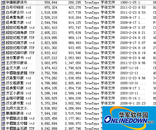 繁体篆书字体打包下载（27款）