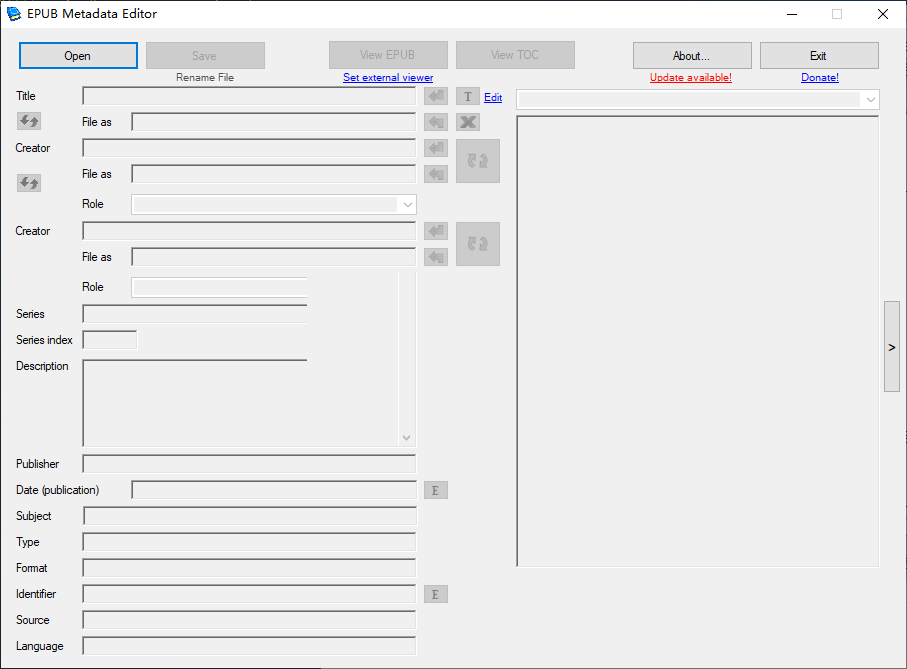 EPub Metadata Editor