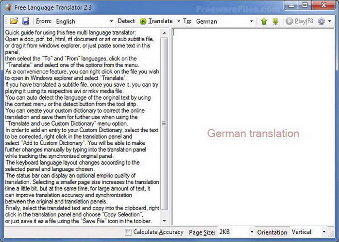 Free Language Translator