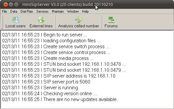 mini SIP Server Stable For Linux(20 clients)