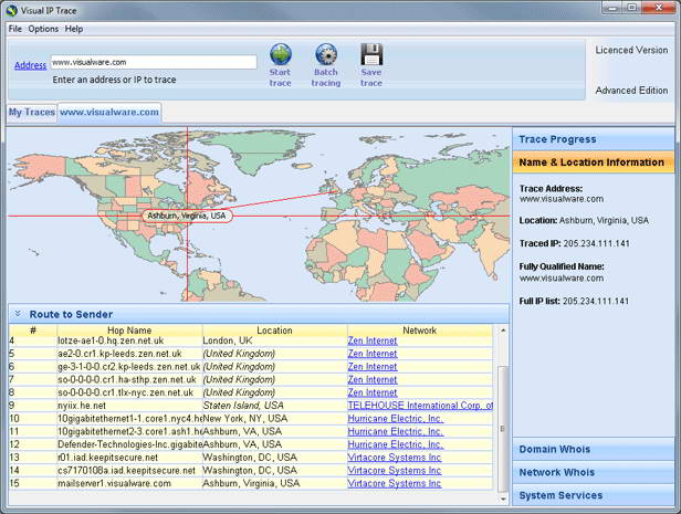 Visual IP Trace