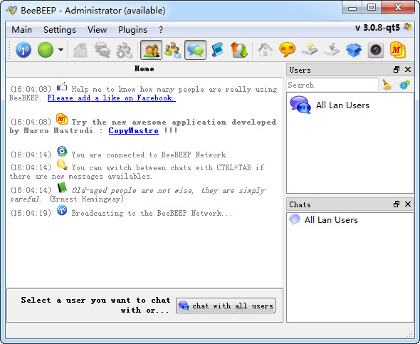 BeeBEEP(局域网聊天共享工具)