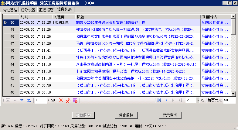 网站资讯监控工具