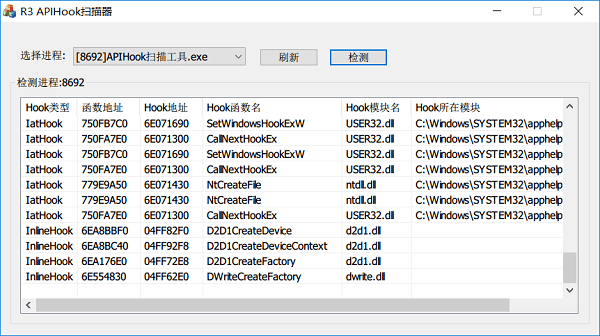 APIHook扫描工具