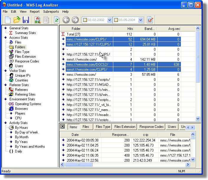 WMS Log Analyzer