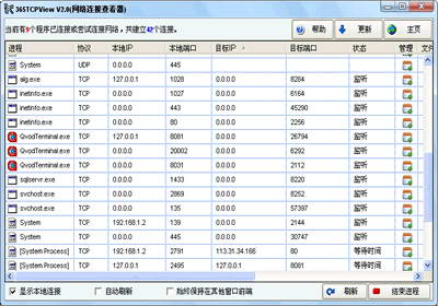 365TCPView网络连接查看器_win7