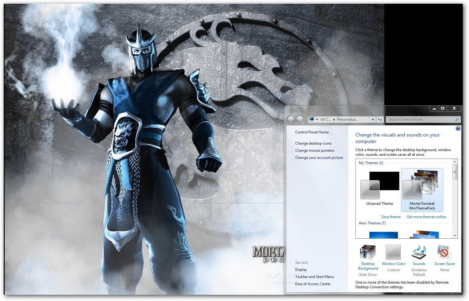 Mortal Kombat Windows Theme