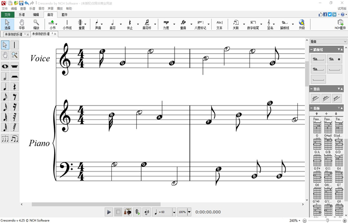 NCH Crescendo乐谱编辑作曲打谱软件