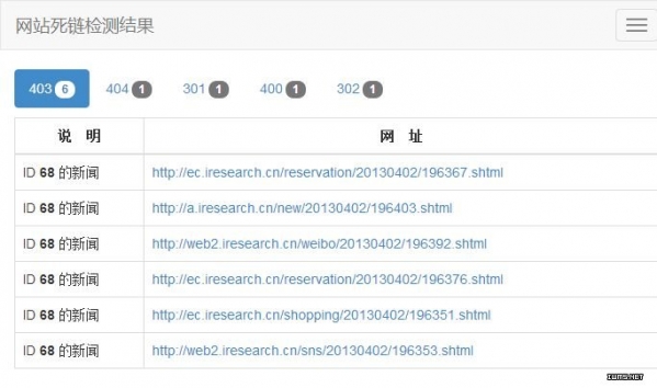 啄木鸟网站死链检测工具