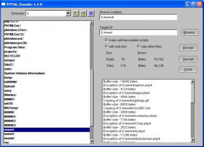 PHTML Encoder