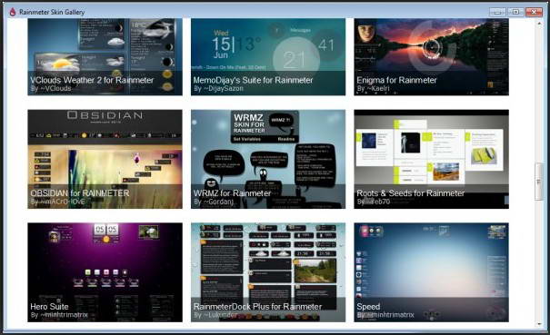 雨滴桌面皮肤库Rainmeter Skin Gallery