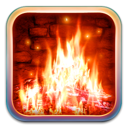 3D Realistic Fireplace Screensaver