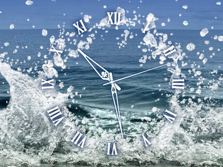 Water Element Clock screensaver