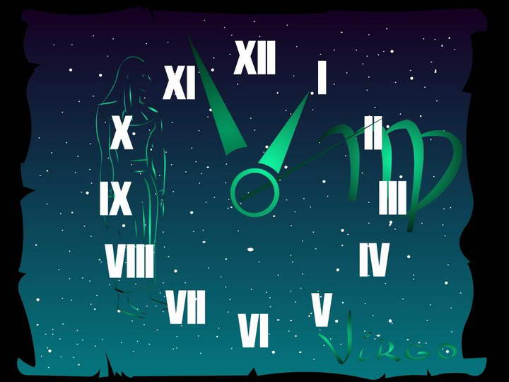 Virgo Zodiac Clock ScreenSaver