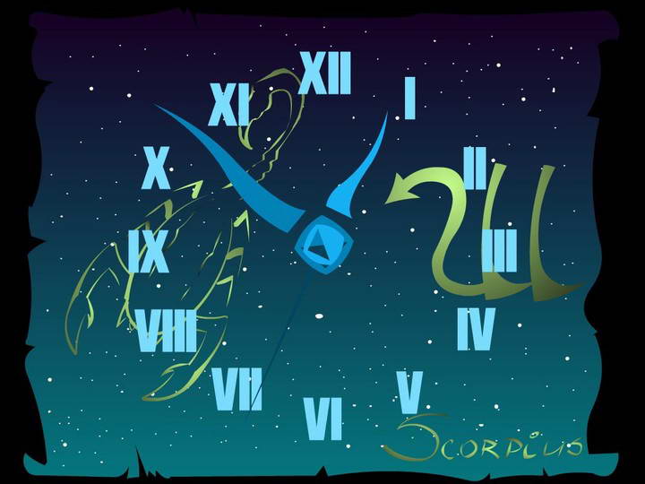 Scorpio Zodiac Clock ScreenSaver