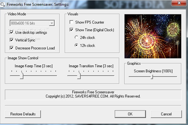 Fireworks Free Screensaver