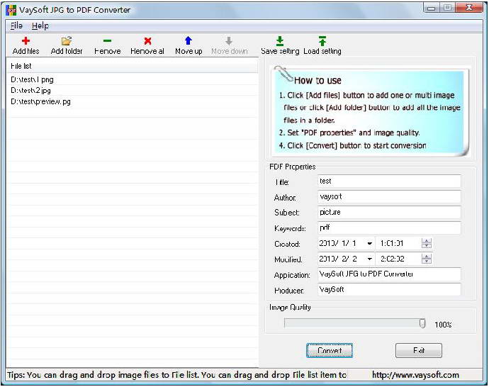 VaySoft JPG to PDF Converter