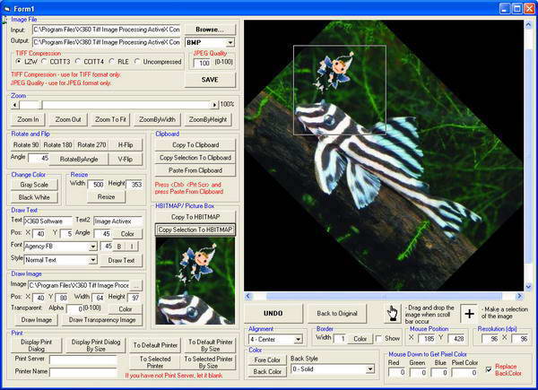 X360 Tiff Image Processing ActiveX Control