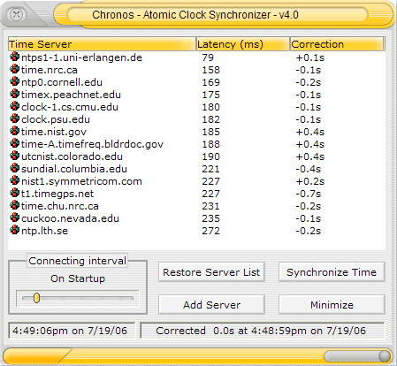 Chronos Atomic Clock Synchronizer