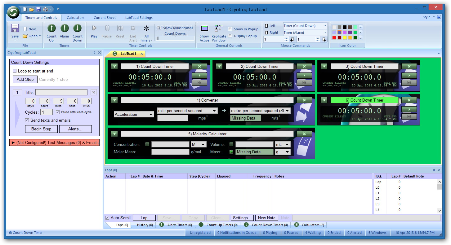 LabToad Timers & Calculators