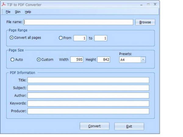 Pdfarea TIF to PDF Converter