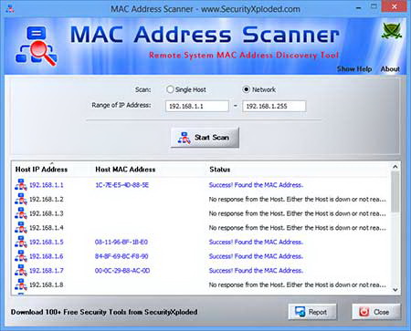 MAC Address Scanner