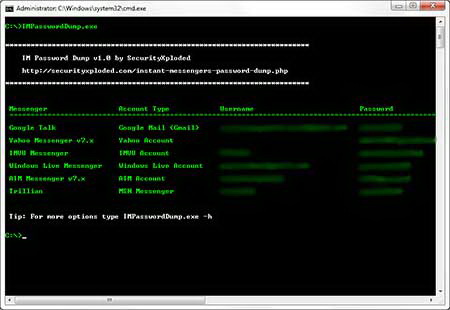 IM Password Dump