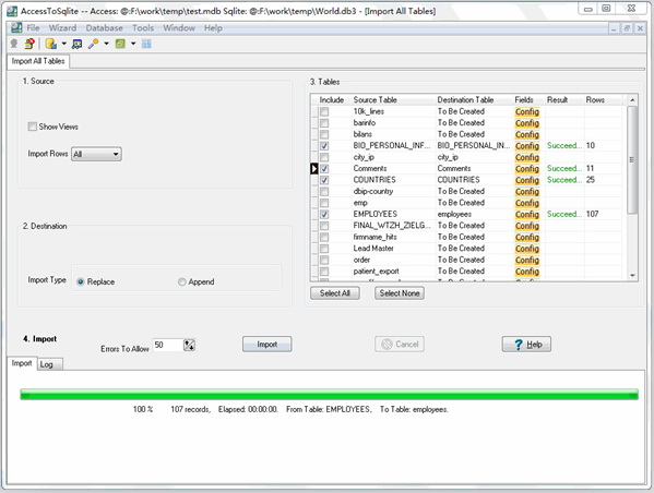 AccessToSqlite